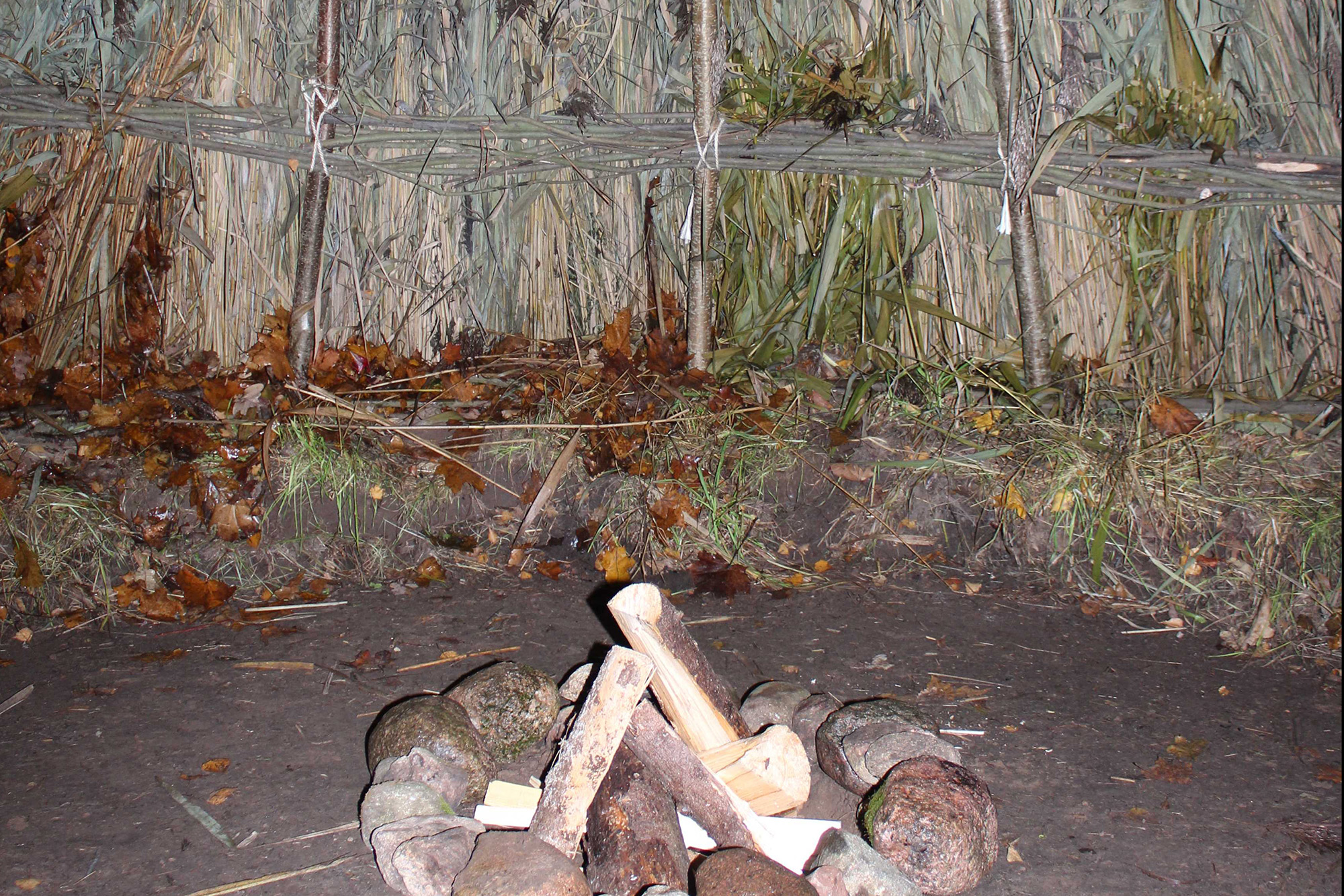 the foundation (above ground) Mesolithic Hut (2023)