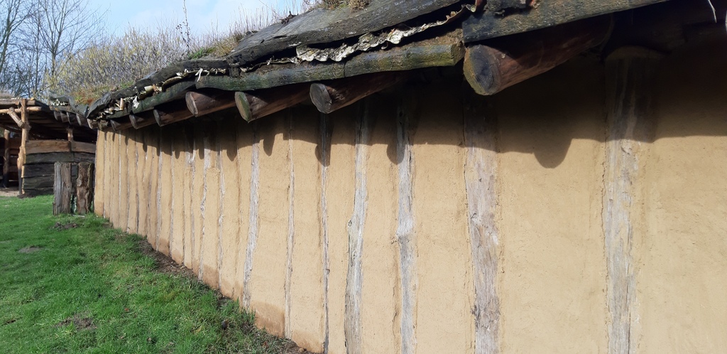 Wall type: Wooden logs, Wattle and daub