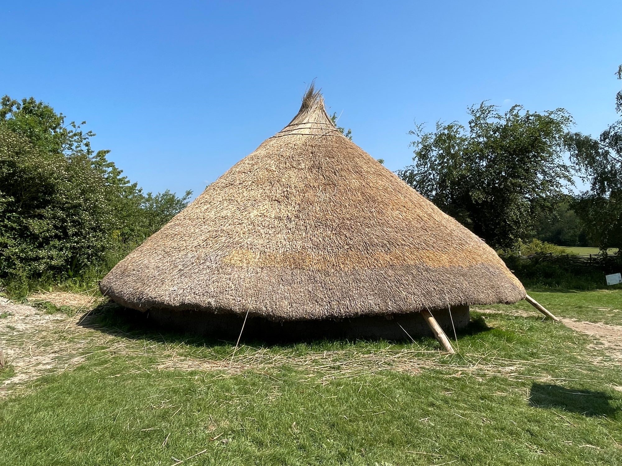 Roof covering Danebury Circular Structure 20